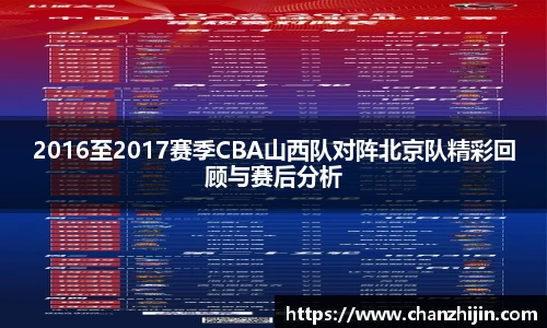 2016至2017赛季CBA山西队对阵北京队精彩回顾与赛后分析